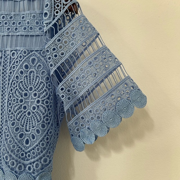 MAJE
Loseray Embroidered-lace Top In Blue Size 2 - Picture 13 of 16